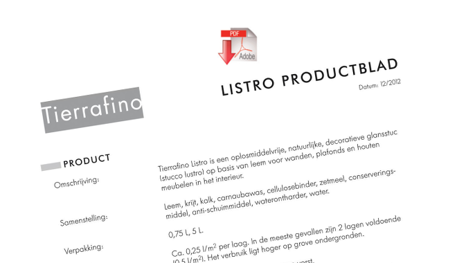 Product sheet Listro